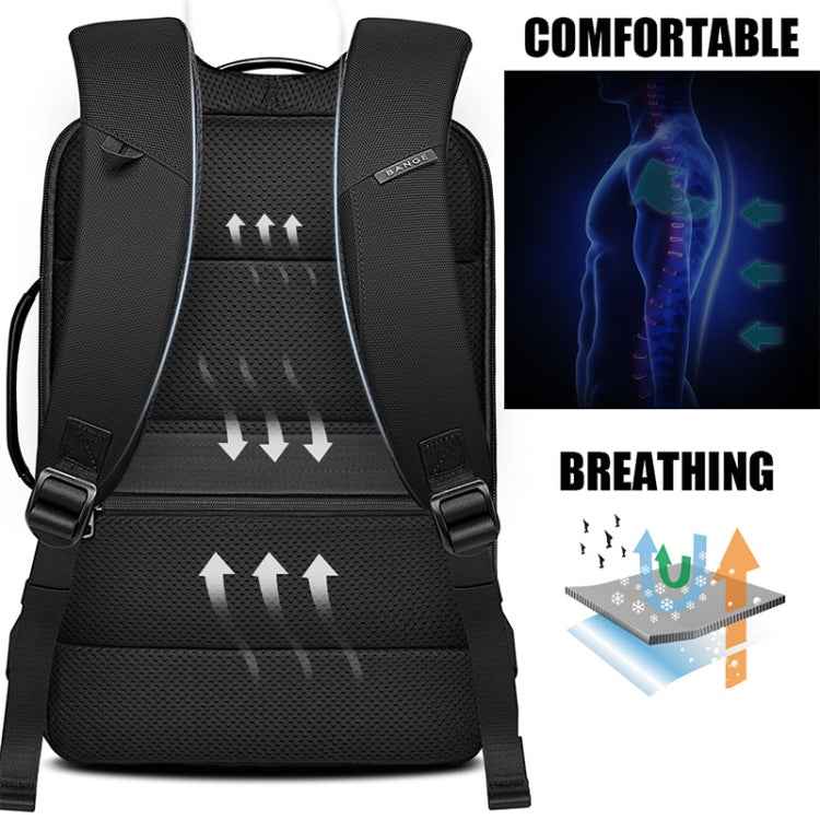 Bange BG-S51 Men Waterproof Large Capacity Backpack with USB Port, Size: 43 x 31 x 16cm