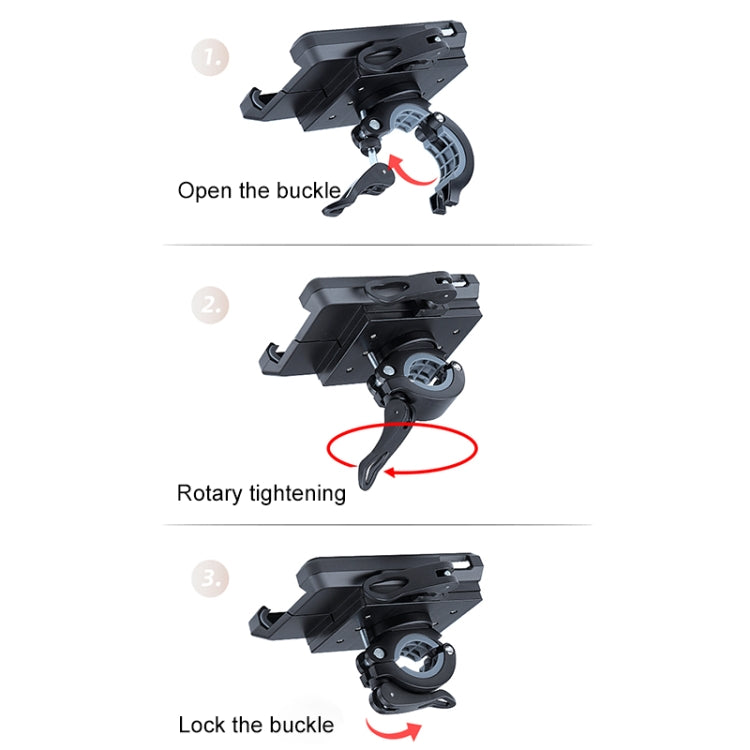 Rotatable PVC Motorcycle Bicycle Handlebar Mount Mobile Phone Holder, Handlebar Holder A