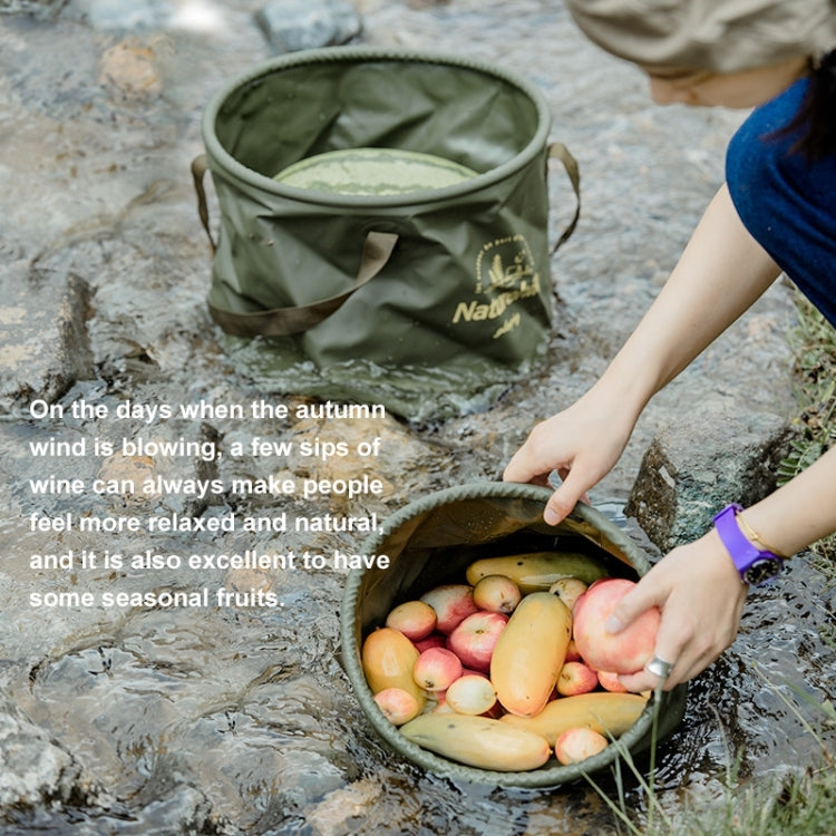 Naturehike NH20SJ040 20L PVC Outdoor Camping Foldable Water Storage Bucket, 20L