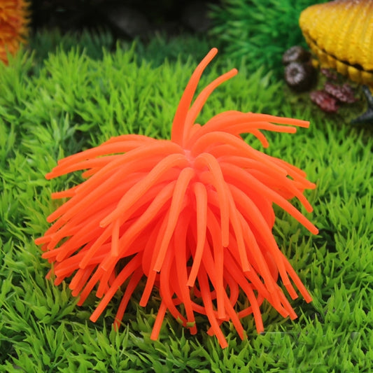 Aquarium Articles Decoration TPR Simulation Sea Urchin Ball Coral, Size: L, Diameter: 13cm