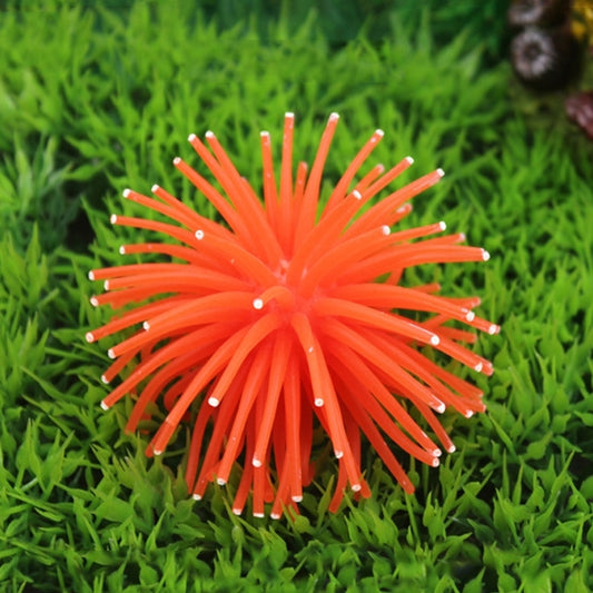 Aquarium Articles Decoration TPR Simulation Sea Urchin Ball Coral with Point, Size: L, Diameter: 13cm