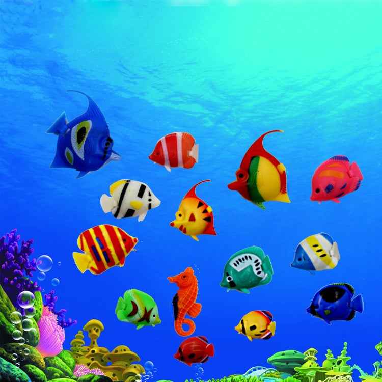 10 PCS Aquarium Articles Decoration Plastic Floating Fake Fish, Size: 5*3cm