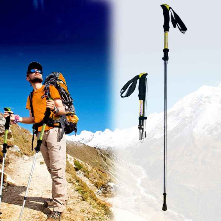 125cm Adjustable Portable Outdoor Aluminum Alloy Trekking Poles Stick