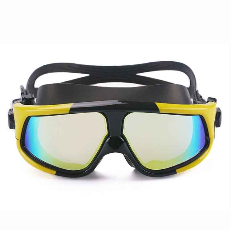 Colorful Large Frame Electroplating Anti-fog Silicone Swimming Goggles for Adults