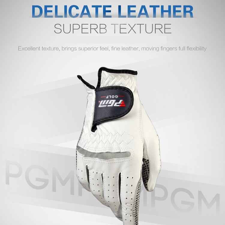 PGM Right Hand Sheepskin Anti-slip Particle Golf Men Gloves, Size: 24#