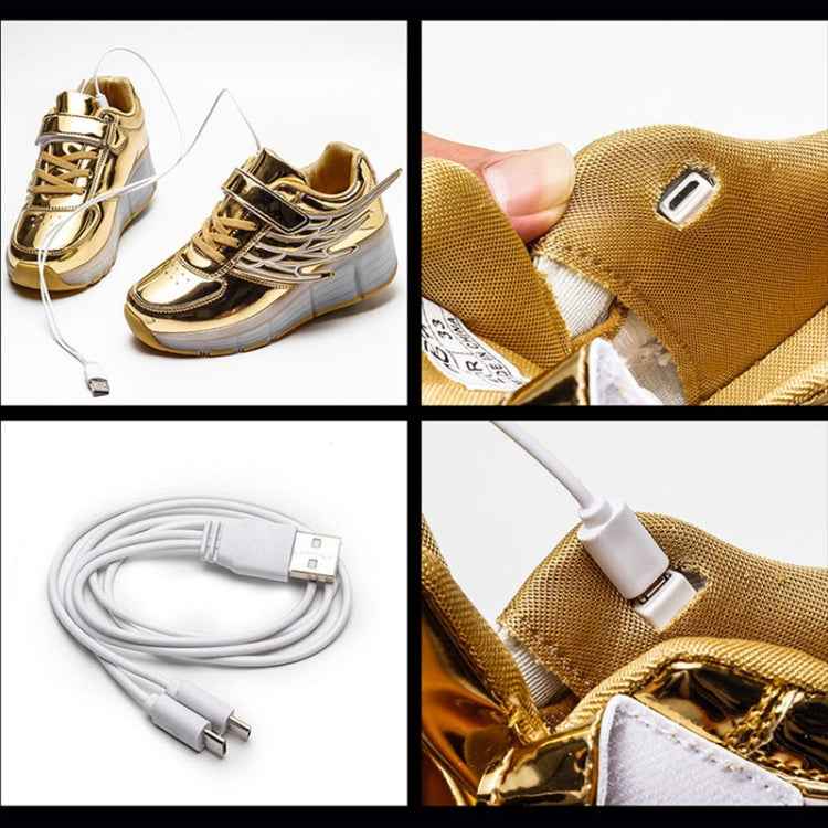 CD03 LED Double Wheel Wing Roller Skating Shoes, Size : 37