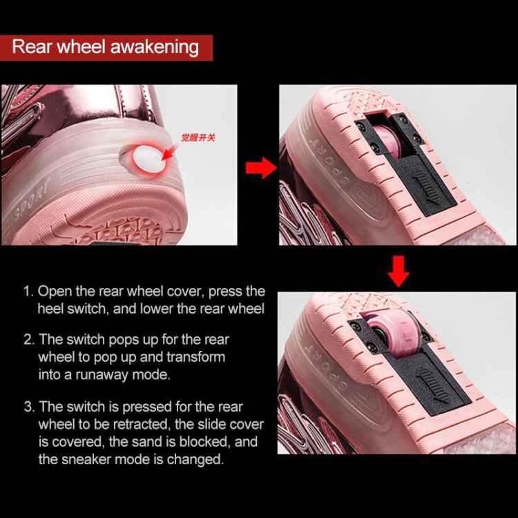 CD03 LED Double Wheel Wing Roller Skating Shoes, Size : 38
