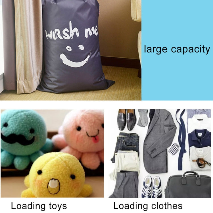 Home Quilt Clothes Travel Nylon Draw Cord Smile Face Pattern Arrange Storage Bag
