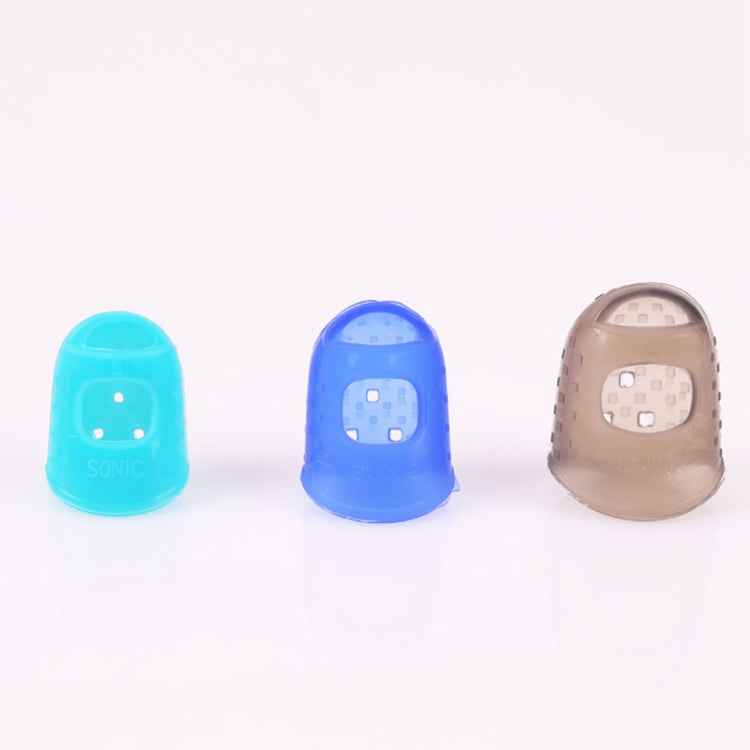 10 PCS Guitar Ukulele Stringed Instrument Finger Protector Anti-pain Finger Cap in Random Color Delivery(Size: S)
