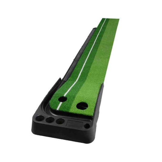 PGM Golf Mini Putting Mat Push Rod Trainer 3m, with Auto Ball Return Fairway