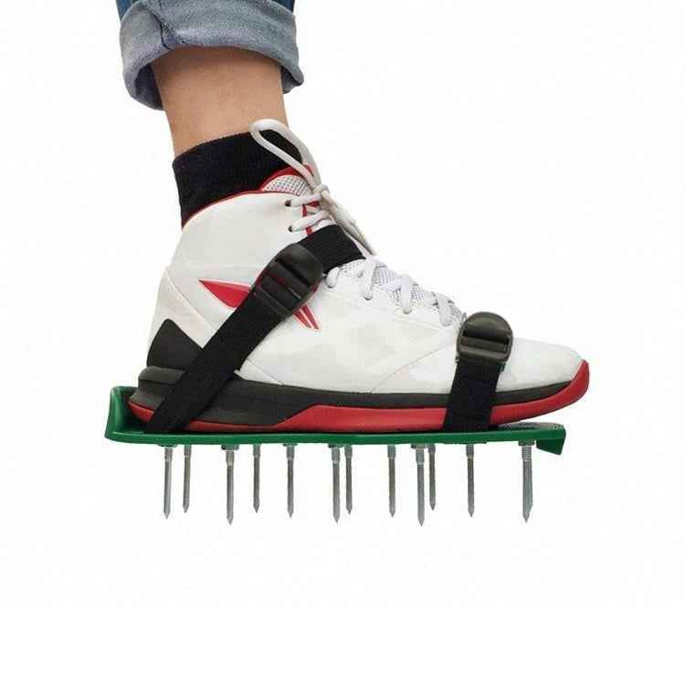 Garden Lawn Garden Tools Grass Ripper Spiked Shoes with 4 Plastic Buckles