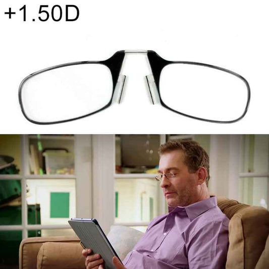 Ultra Thin High-definition Nose Resting Pocket Presbyopic Hypermetropic Reading Glasses, +1.50D