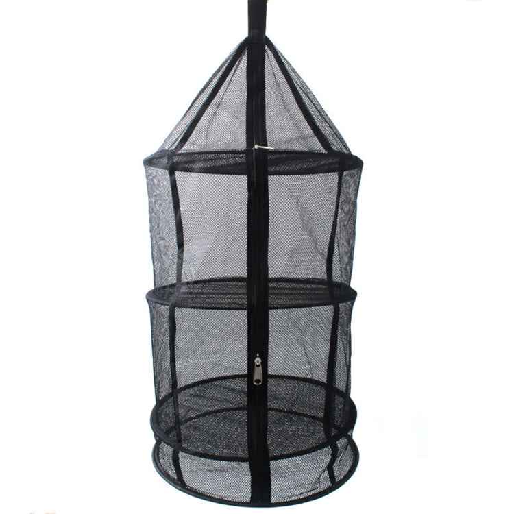 Camping Picnic Folding Tableware Vegetables Fruit Dry Net Hanging Mesh Dish Dryer Rack Shelf(Black)