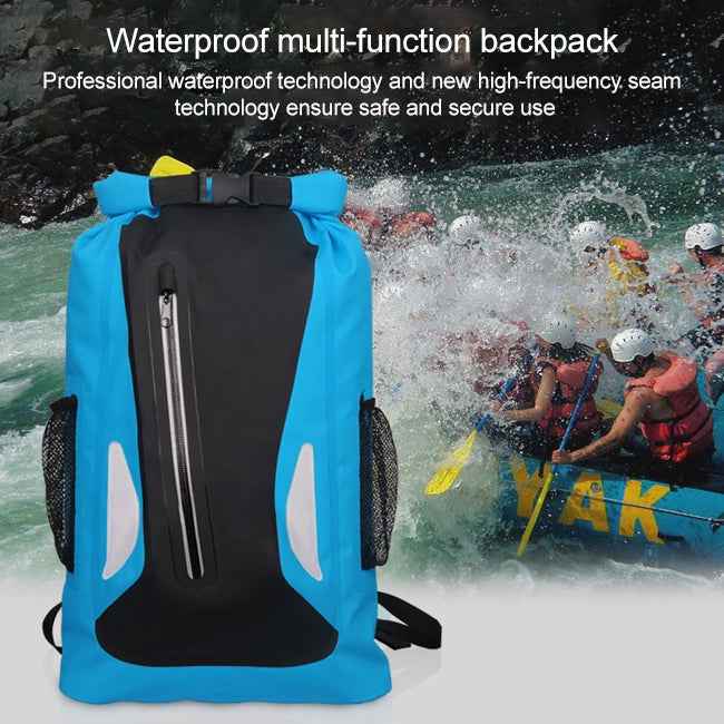 Outdoor Waterproof Dry Dual Shoulder Strap Bag Dry Sack PVC Barrel Bag, Capacity: 25L