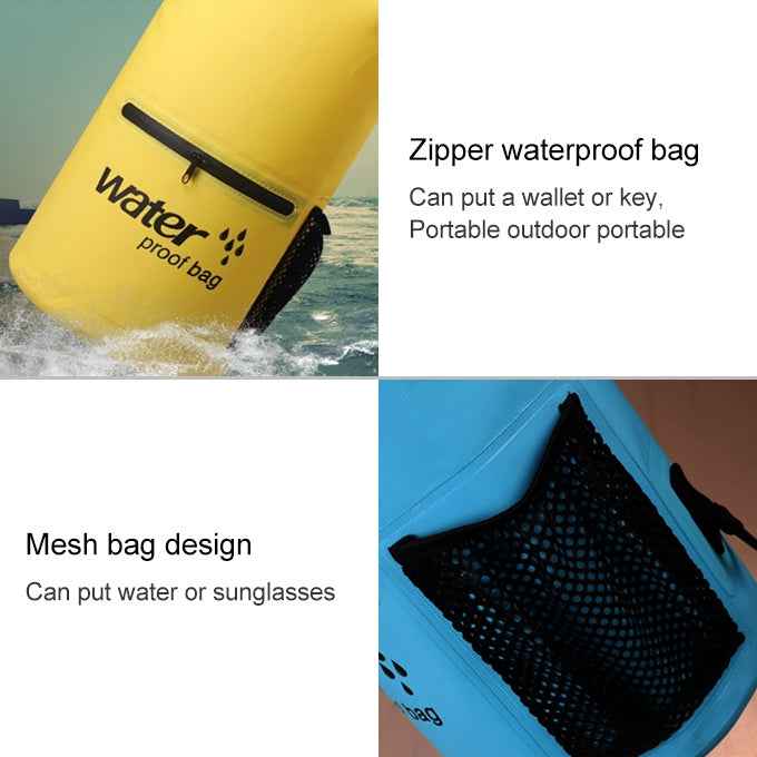 Outdoor Waterproof Dry Dual Shoulder Strap Bag Dry Sack PVC Barrel Bag, Capacity: 20L