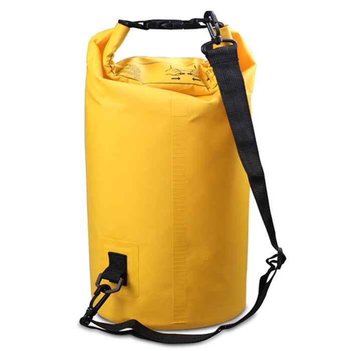 Outdoor Waterproof Single Shoulder Bag Dry Sack PVC Barrel Bag, Capacity: 15L