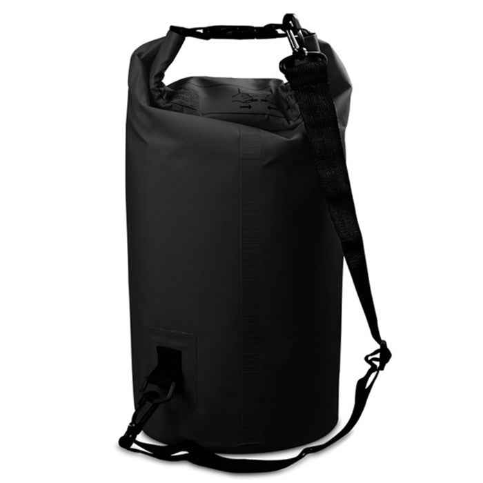Outdoor Waterproof Double Shoulder Bag Dry Sack PVC Barrel Bag, Capacity: 30L