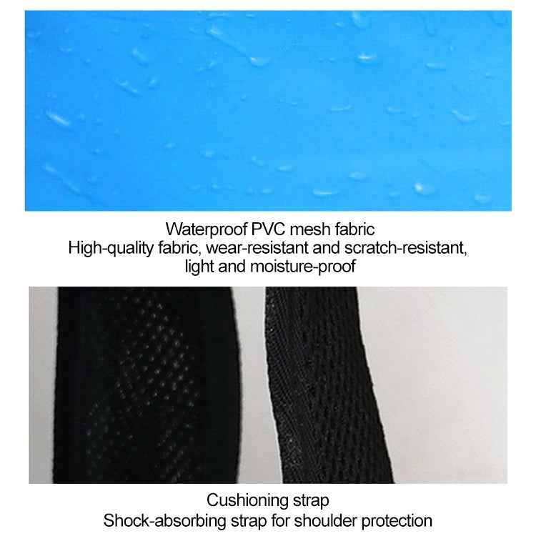 Outdoor Folding Double Shoulder Bag Dry Sack PVC Waterproof  Backpack, Capacity: 25L