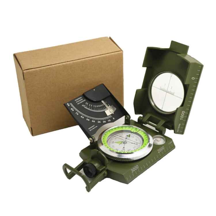 GoldGood K4074 Outdoor Multi-function Military Travel Geology Pocket Prismatic American Compass with Luminous Display