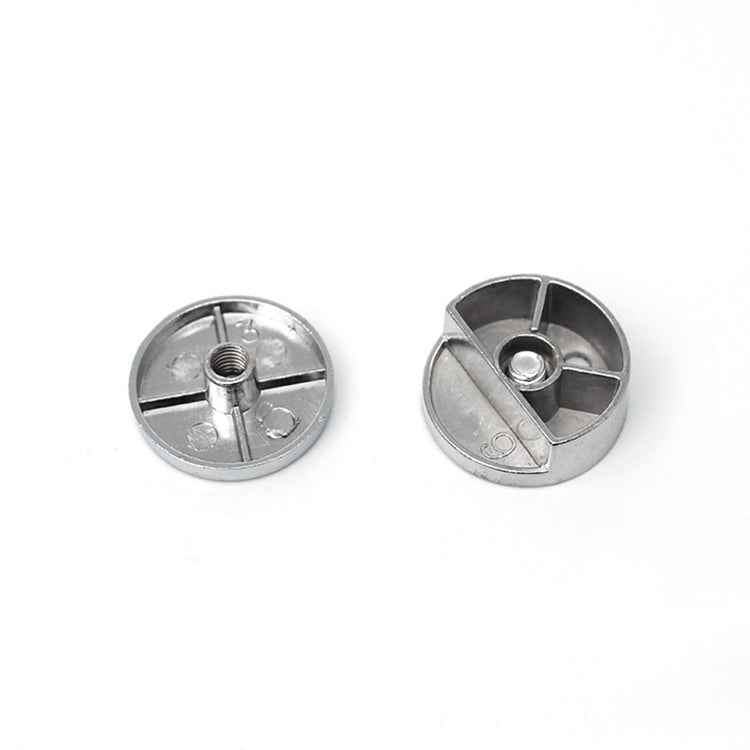 10 PCS Circular Glass Mirror Holder Buckle Fixing Accessories with Screw & Rubber Plug