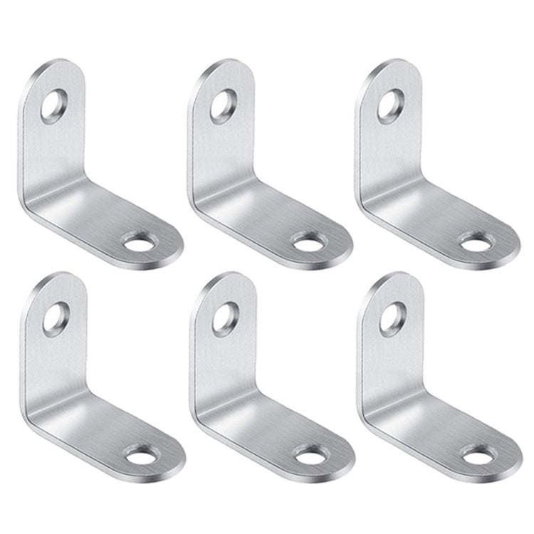 50pcs Stainless Steel 90 Degree Angle Bracket,Corner Brace Joint Bracket Fastener Furniture Cabinet Screens Wall (30mm), 30mm (50pcs)