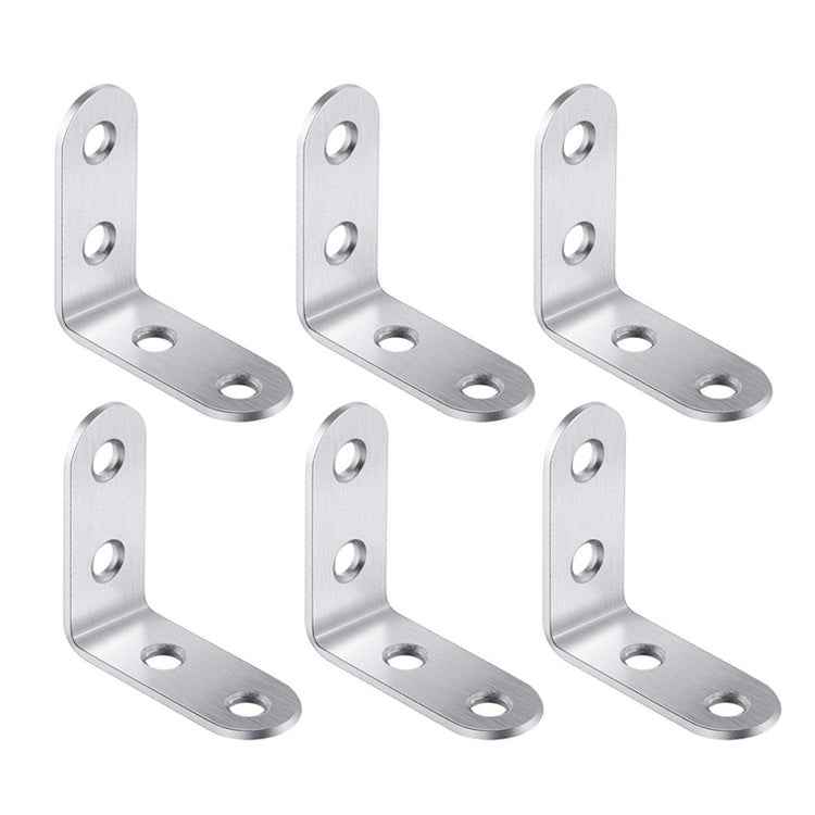 10pcs Stainless Steel 90 Degree Angle Bracket,Corner Brace Joint Bracket Fastener Furniture Cabinet Screens Wall (40mm)