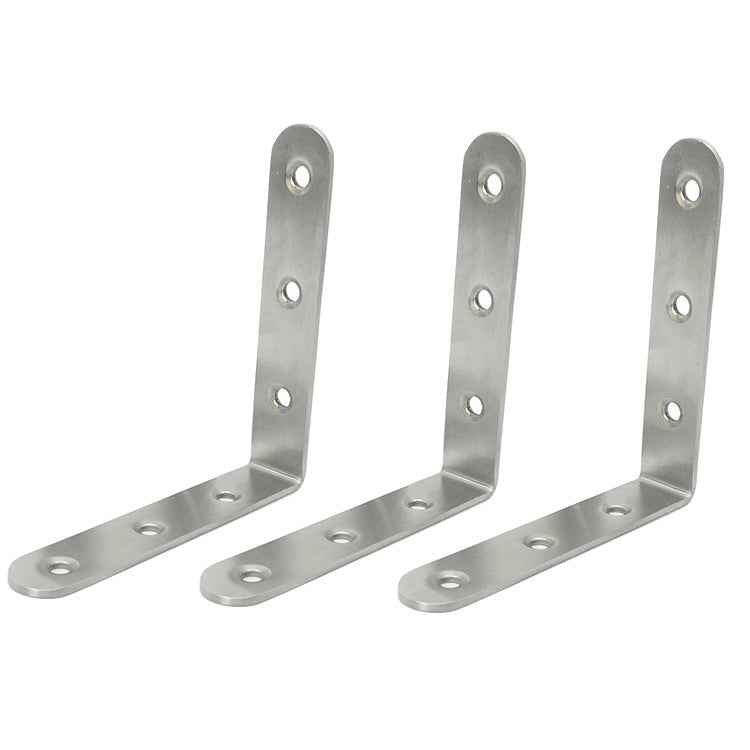 2pcs Stainless Steel 90 Degree Angle Bracket,Corner Brace Joint Bracket Fastener Furniture Cabinet Screens Wall (100mm)