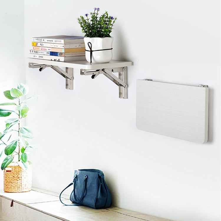 2 PCS 10 inch K Type Wall-mounted Foldable Stainless Steel Spring Storage Shelf for Dining Table
