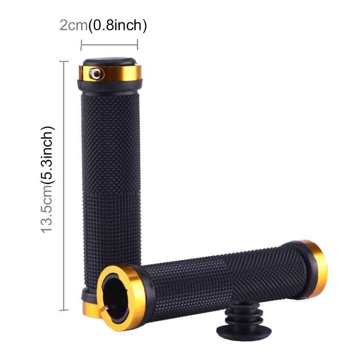 OQSPORT 2 PCS Bike Hand Grips Bilateral Lock Straight Barrel MTB Bicycle Anti-slip Handlebar Grips