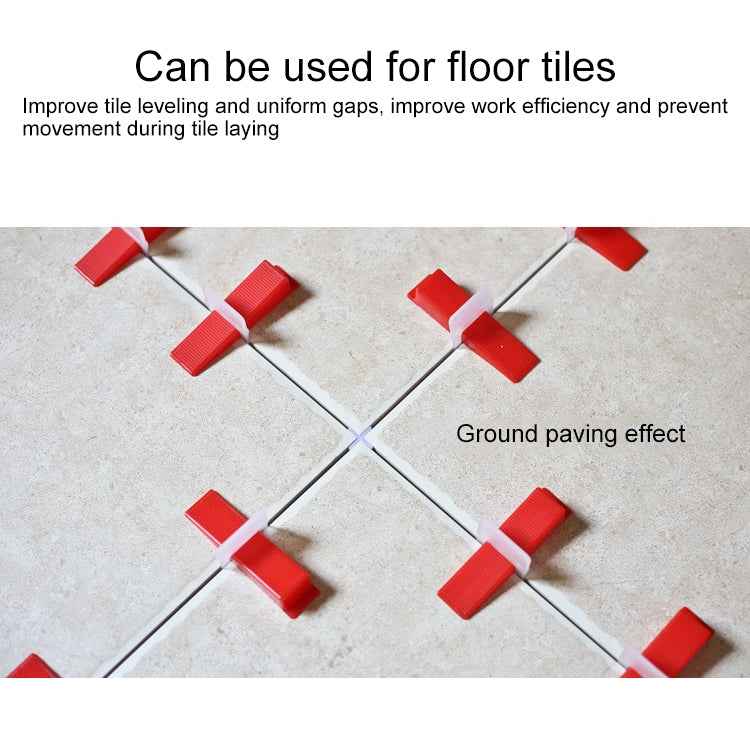 100 PCS Tile Floor Locator Insert Tile Leveler Wedge Leveling Machine for Plate Flattening System Aid Tool OG6480