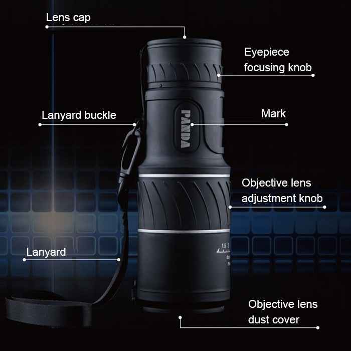 40x60 12X Pocket High Times High Definition Night Vision Focusing Monocular Telescope