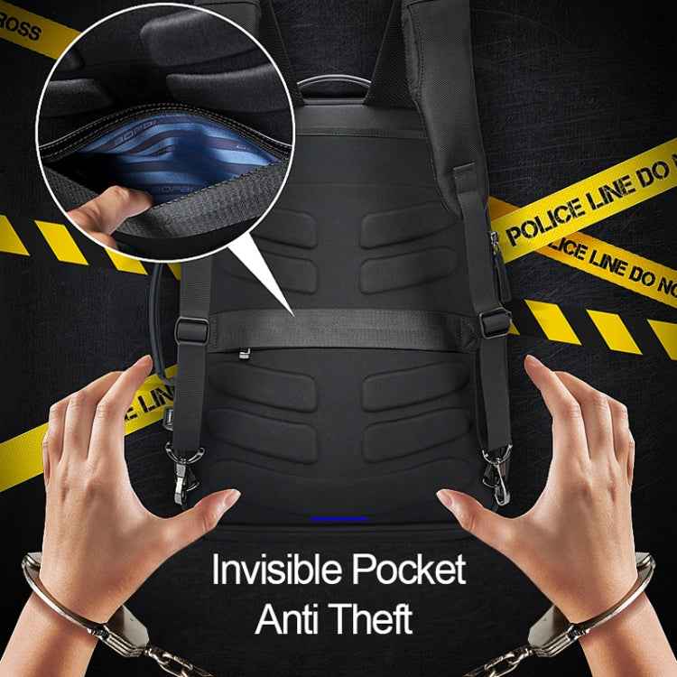 Bopai 751-006881 Business Anti-theft Waterproof Large Capacity Double Shoulder Bag,with USB Charging Port, Size: 30x14x44cm