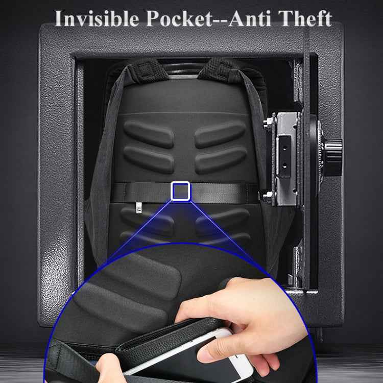 Bopai 851-010128 Business Anti-theft Waterproof Large Capacity Double Shoulder Bag,with USB Charging Port, Size: 34x19x43cm