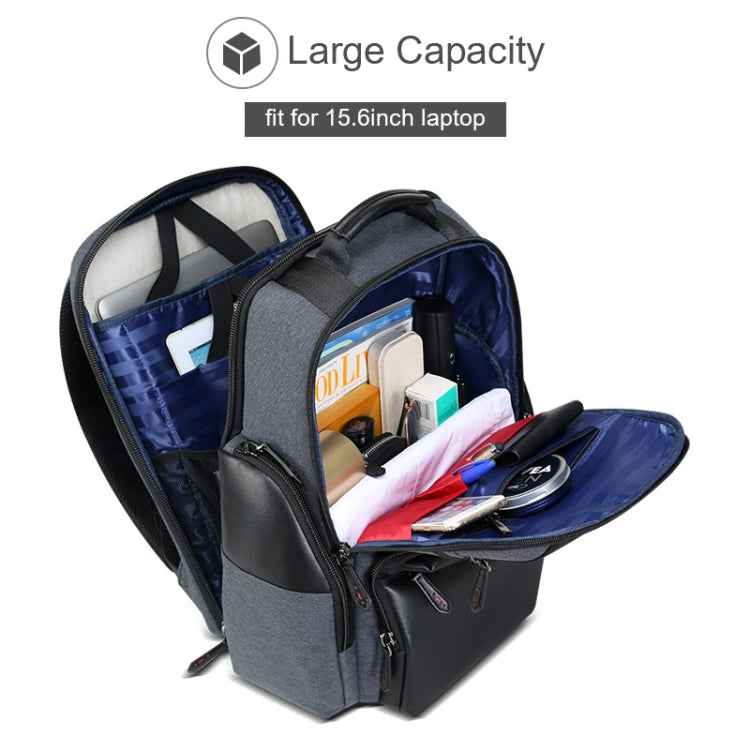 Bopai 851-014318 Fashion Outdoor Breathable Waterproof Anti-theft Three-layer Large Capacity Double Shoulder Bag,with USB Charging Port, Size: 31x17x44cm