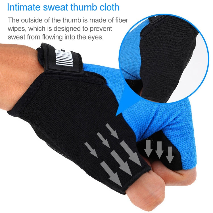 BaseCamp BC-204 Bicycle Half Finger Gloves Lycra Fabric Cycling Gloves, Size: M