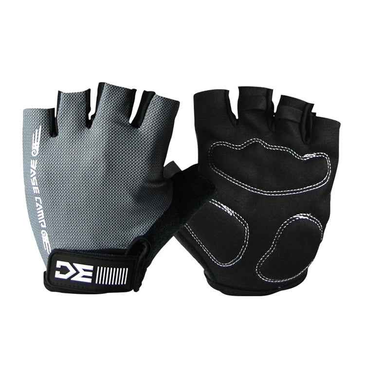 BaseCamp BC-204 Bicycle Half Finger Gloves Lycra Fabric Cycling Gloves, Size: M