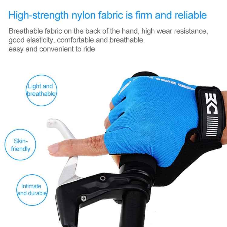 BaseCamp BC-204 Bicycle Half Finger Gloves Lycra Fabric Cycling Gloves, Size: M