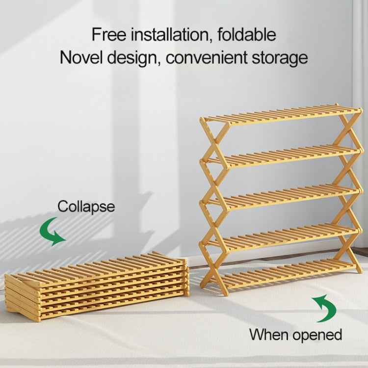6-Layer Balcony Living Room Collapsible Solid Wood Flower Stand Potted Planting Shelves, Length: 100cm
