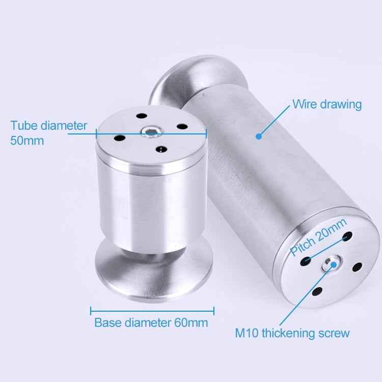Stainless Steel Wire Drawing Thickened Column Sofa Furniture Cabinet Foot, Height: 60mm