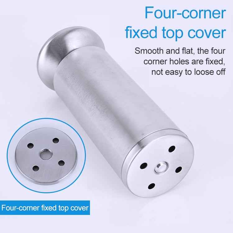 Stainless Steel Wire Drawing Thickened Column Sofa Furniture Cabinet Foot, Height: 60mm