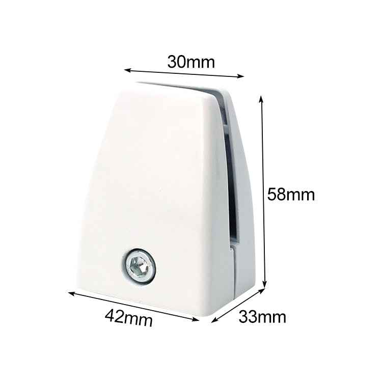 Flat Shape Aluminum Alloy Office Desktop Screen Fixing Clip Partition Clip (White)