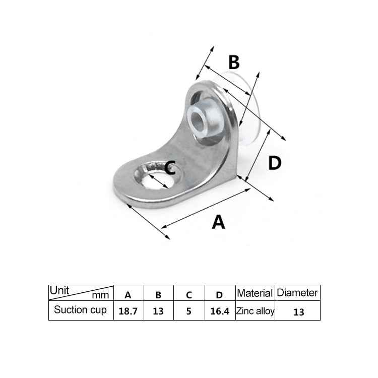 100 PCS Round Thickened Zinc Alloy Bright Layer Sucker Plate Bracket, D, Weight: 4.2g