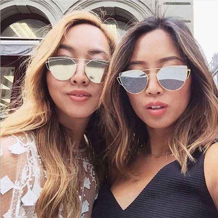Unisex Fashion Color Film UV400 Reflective Sunglasses
