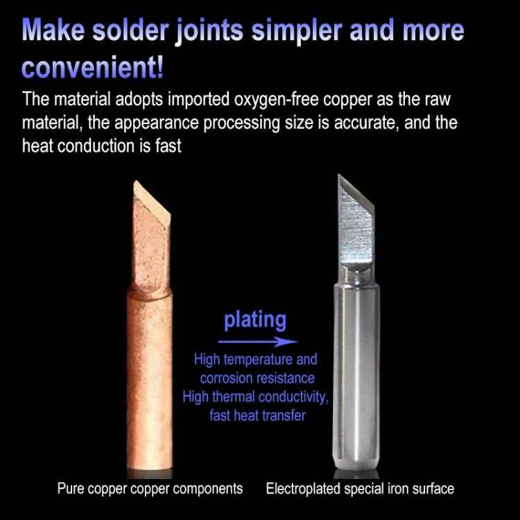 10 PCS 900M-T-K Tool Bit Lead-free Electric Welding Soldering Iron Tips