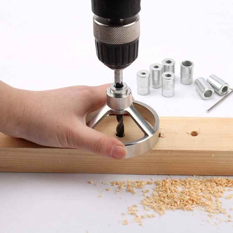16 in 1 Drill Guide Vertical Pocket Hole Jig 5/6/7/8/9/10/12mm Drill Bit Hole Locator Stainless Steel Woodworking Jig Kit