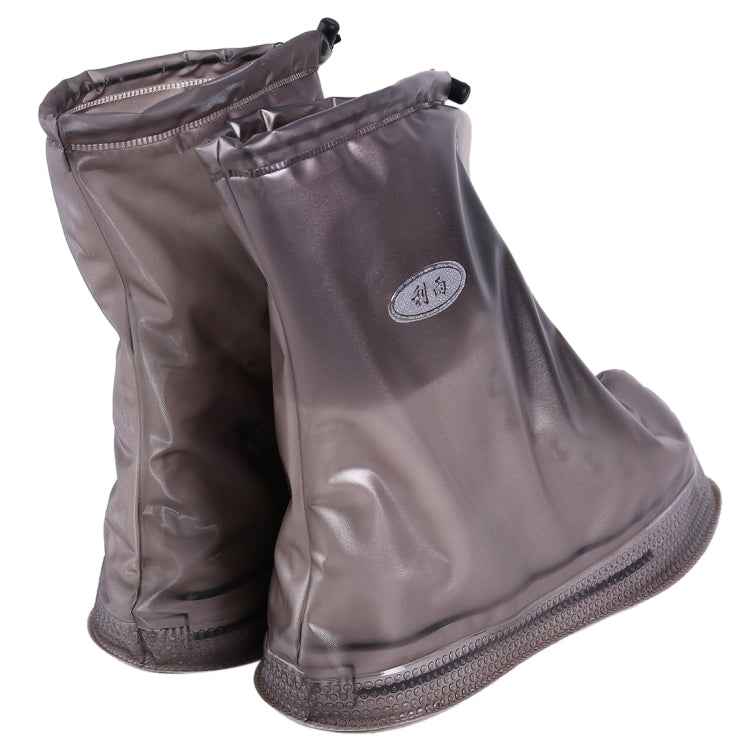 Fashion PVC Non-slip Waterproof Thick-soled Shoe Cover Size: L