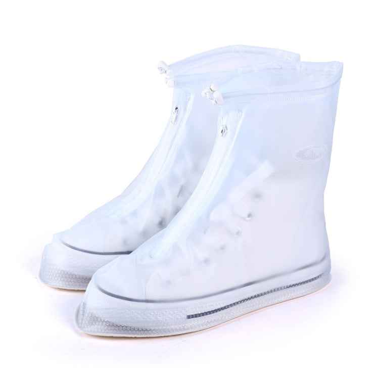 Fashion PVC Non-slip Waterproof Thick-soled Shoe Cover Size: L