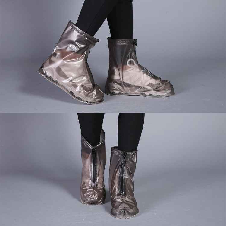 Fashion PVC Non-slip Waterproof Thick-soled Shoe Covers Size: XXL