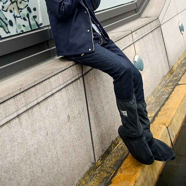Outdoor High Tube Rainproof Snowproof Thickened Rain Shoes Size: L