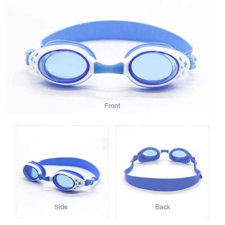 Star Pattern Anti-fog Silicone Swimming Goggles with Ear Plugs for Children